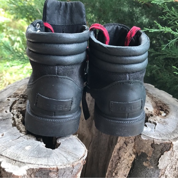 Sorel Ainsley Conquest Black Hiking Boots - Waterproof Suede Leather - Picture 4 of 13